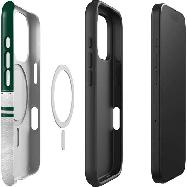 NFL New York Jets White Striped iPhone 16 Pro Magsafe Impact Case
