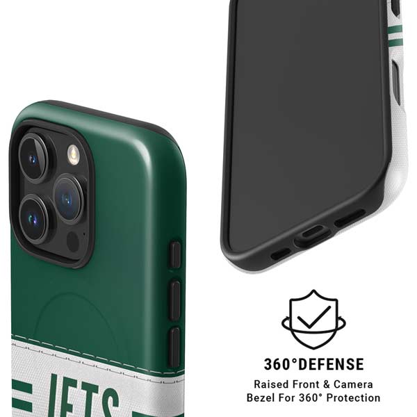 NFL New York Jets White Striped iPhone 16 Pro Magsafe Impact Case