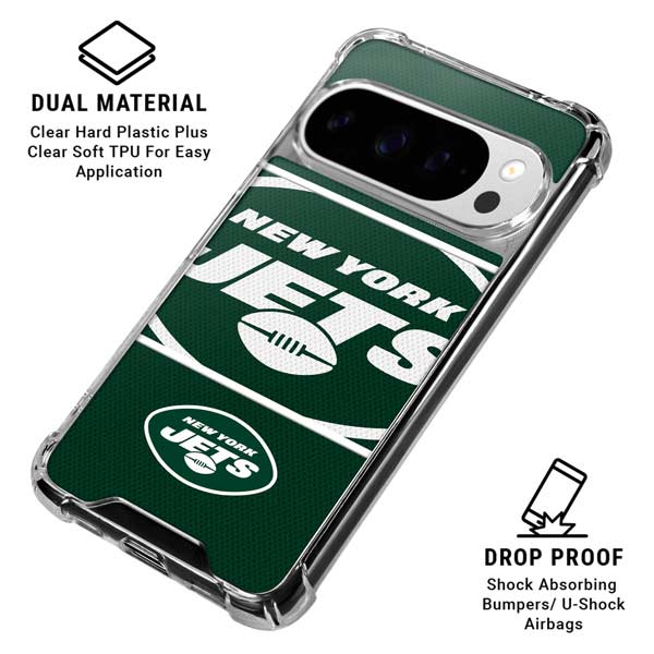 NFL New York Jets Zone Block Google Pixel 10 Pro XL Clear Case