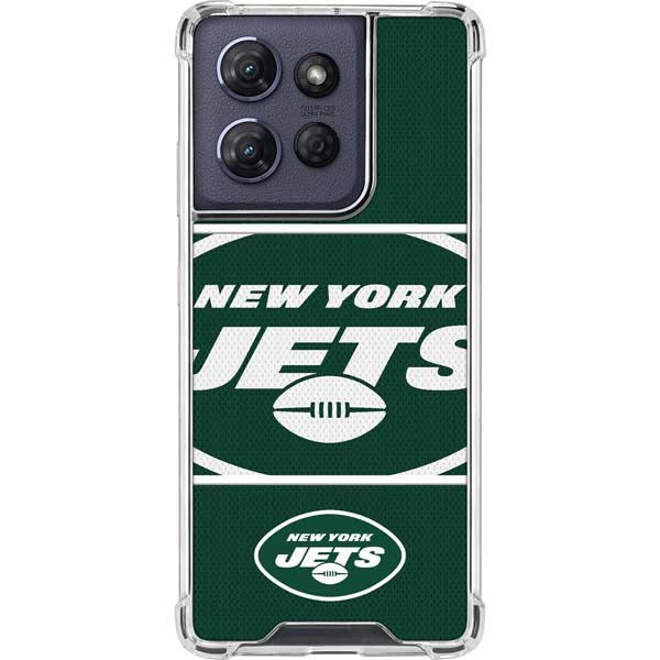 NFL New York Jets Zone Block Moto G 5G (2025) Clear Case