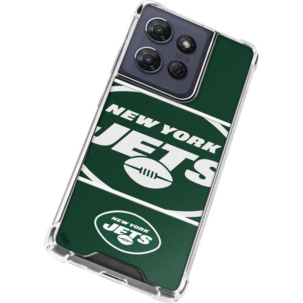 NFL New York Jets Zone Block Moto G 5G (2025) Clear Case