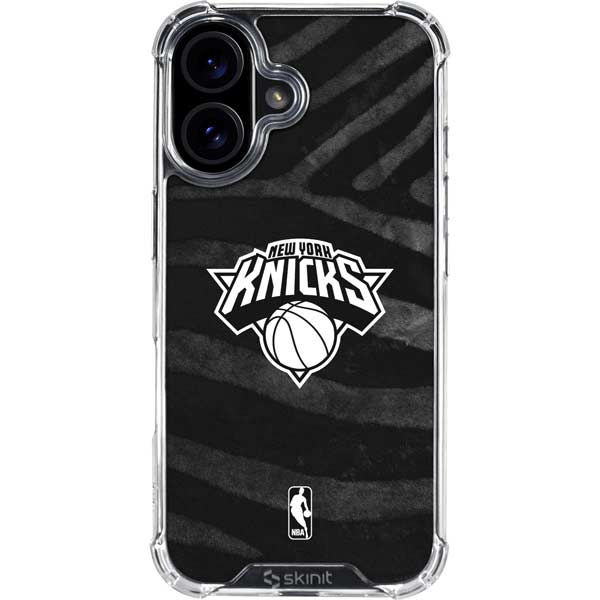 NBA New York Knicks Black Animal Print iPhone 17 Clear Case