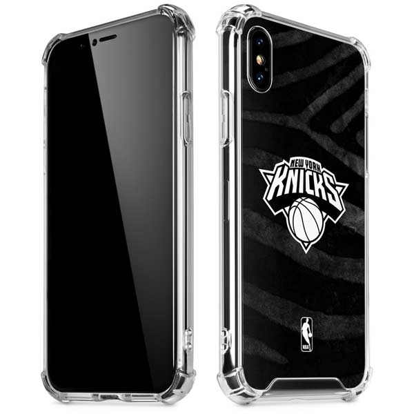 NBA New York Knicks Black Animal Print iPhone X/XS Clear Case