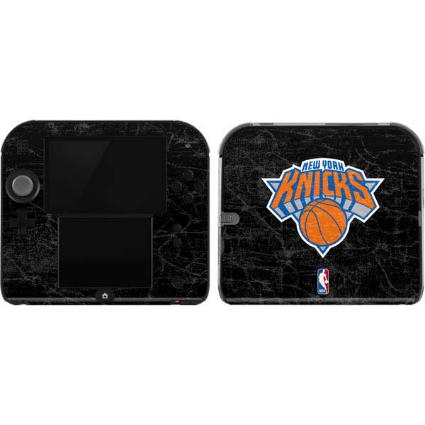 NBA New York Knicks Black Secondary Logo Nintendo Skins