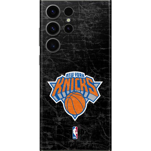 NBA New York Knicks Black Secondary Logo Galaxy Skins