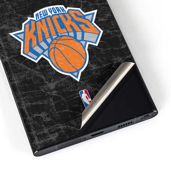 NBA New York Knicks Black Secondary Logo Galaxy Skins
