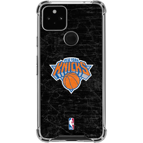NBA New York Knicks Black Secondary Logo Pixel Cases