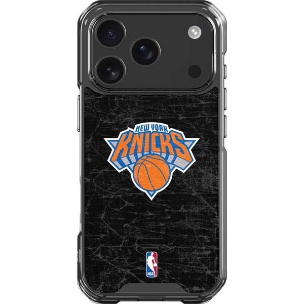 NBA New York Knicks Black Secondary Logo iPhone 17 Pro Clear Case