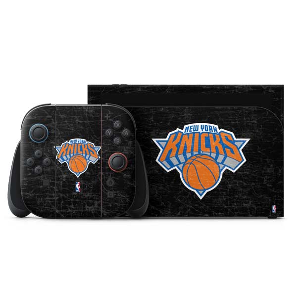 NBA New York Knicks Black Secondary Logo Nintendo Skins