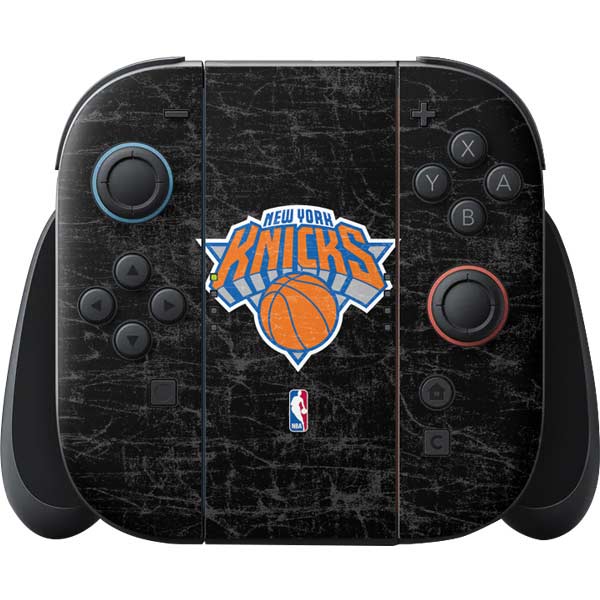 NBA New York Knicks Black Secondary Logo Nintendo Skins