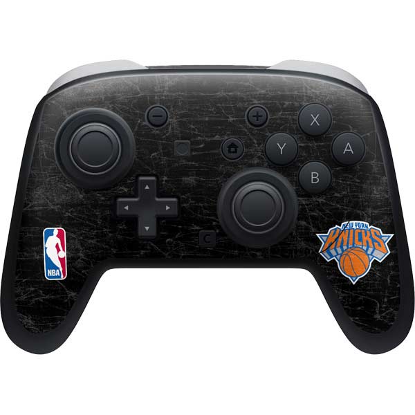 NBA New York Knicks Black Secondary Logo Nintendo Skins