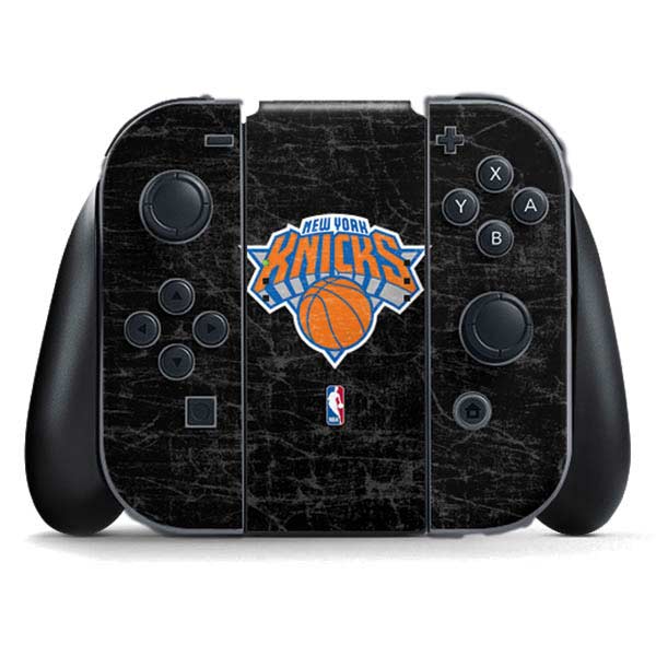 NBA New York Knicks Black Secondary Logo Nintendo Skins