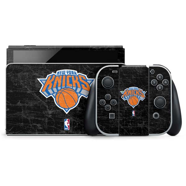 NBA New York Knicks Black Secondary Logo Nintendo Skins