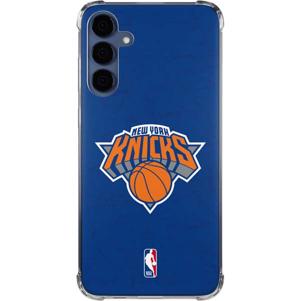 NBA New York Knicks Distressed Galaxy A35 5G Clear Case