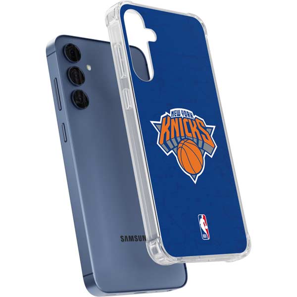 NBA New York Knicks Distressed Galaxy A35 5G Clear Case