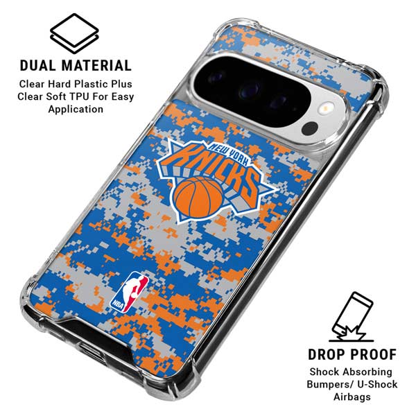 NBA New York Knicks Digi Camo Google Pixel 10 Pro Clear Case