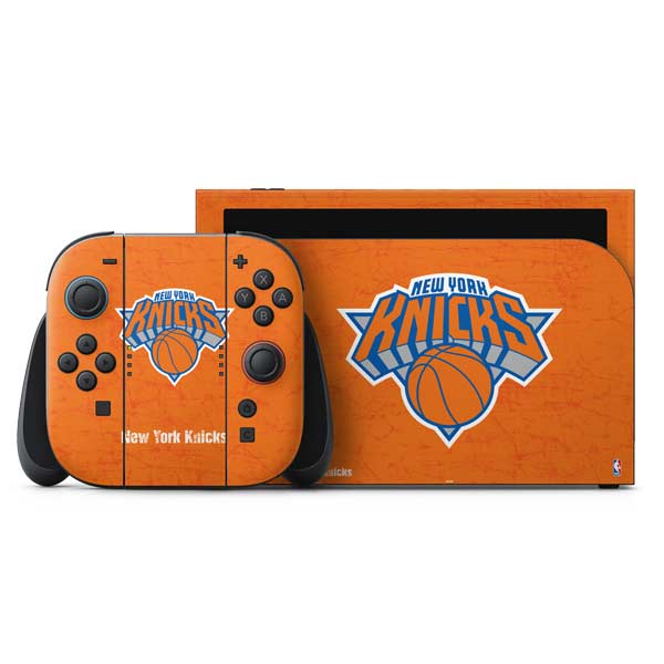 NBA New York Knicks Orange Primary Logo Nintendo Skins