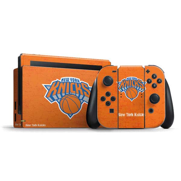 NBA New York Knicks Orange Primary Logo Nintendo Skins