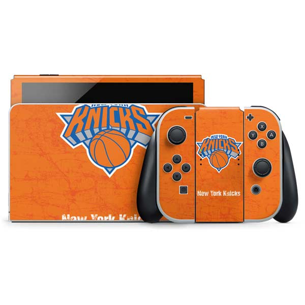 NBA New York Knicks Orange Primary Logo Nintendo Skins