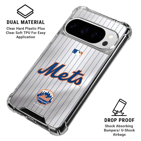 MLB New York Mets Home Jersey Google Pixel 10 Pro Clear Case