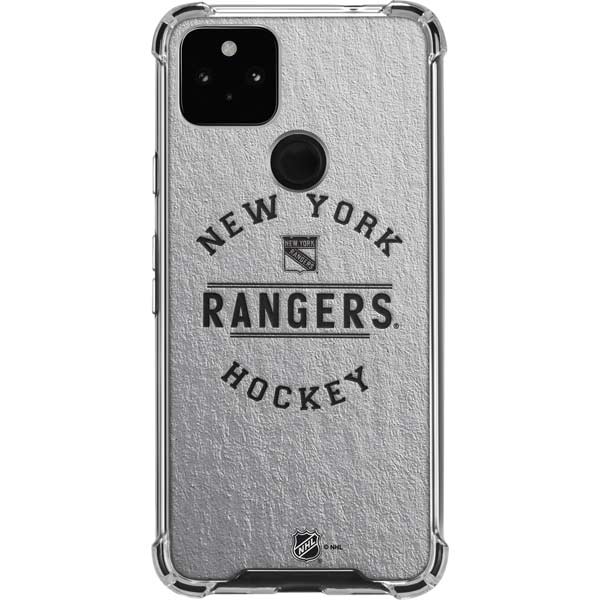 NHL New York Rangers Black Text Pixel Cases