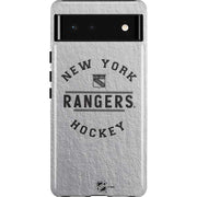 NHL New York Rangers Black Text Pixel Cases