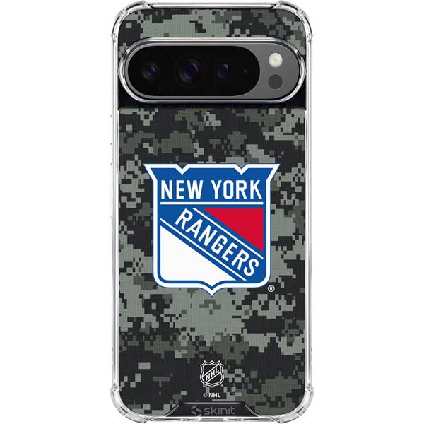 NHL New York Rangers Camo Google Pixel 10 Pro XL Clear Case