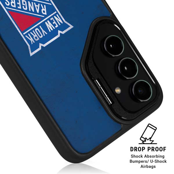 NHL New York Rangers Distressed Galaxy S26 Kickstand Case