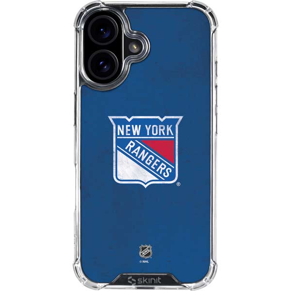 NHL New York Rangers Distressed iPhone 17 Clear Case