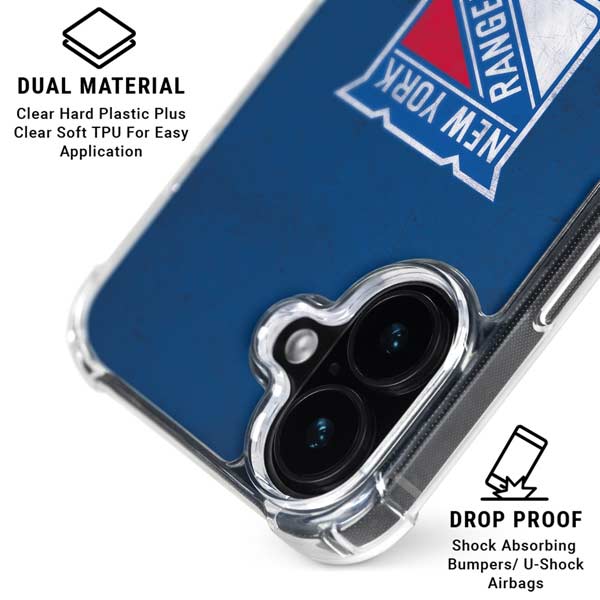 NHL New York Rangers Distressed iPhone 17 MagSafe Case