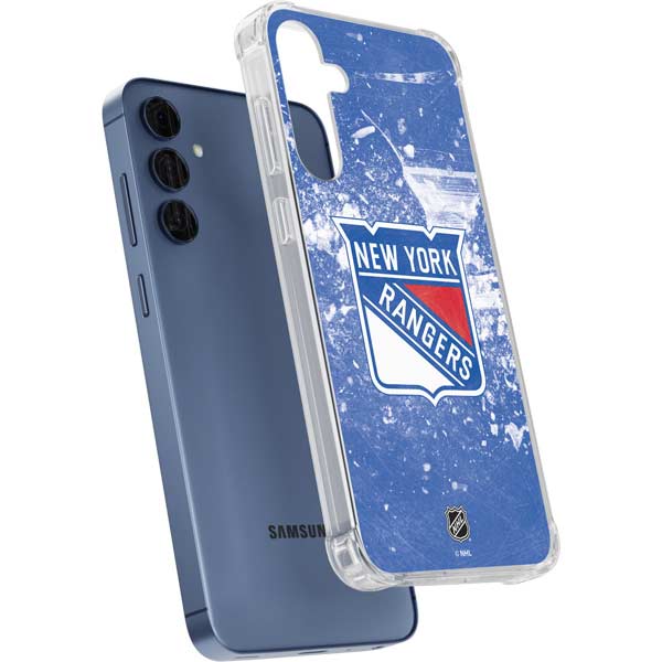 NHL New York Rangers Frozen Galaxy A35 5G Clear Case