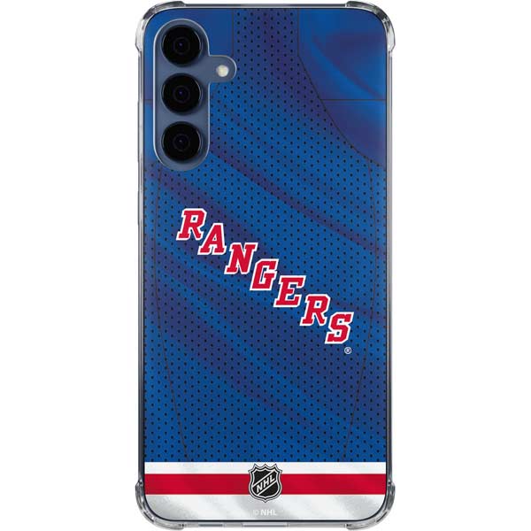 NHL New York Rangers Home Jersey Galaxy A35 5G Clear Case