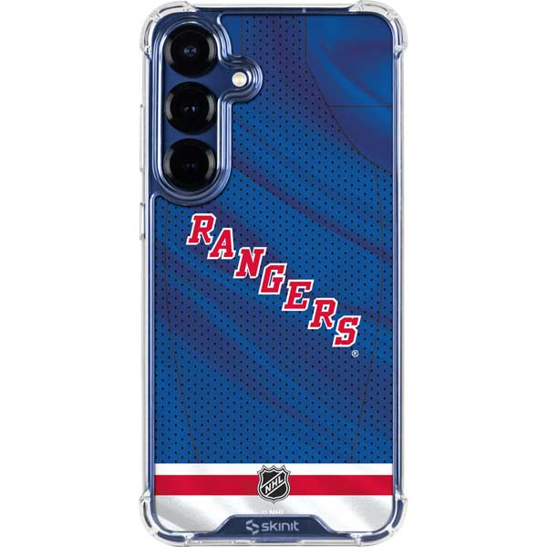NHL New York Rangers Home Jersey Galaxy S25 Plus Clear Case