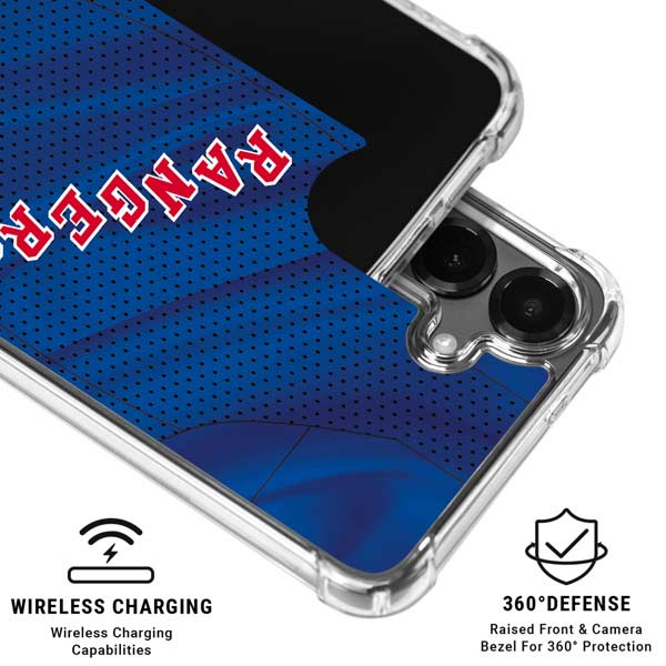 NHL New York Rangers Home Jersey Galaxy S26 Plus Clear Case