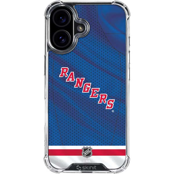 NHL New York Rangers Home Jersey iPhone 16 Plus Clear Case