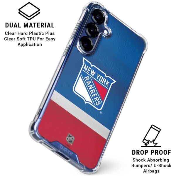 NHL New York Rangers Jersey Galaxy S25 Plus Clear Case