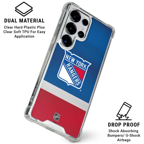 NHL New York Rangers Jersey Galaxy S25 Ultra Clear Case