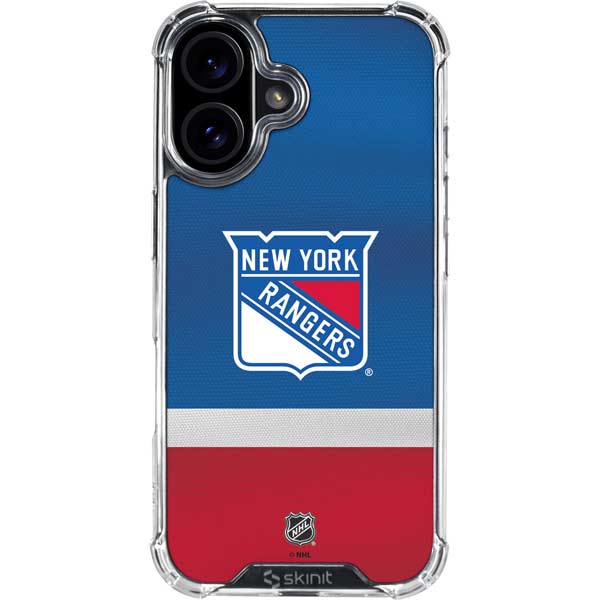 NHL New York Rangers Jersey iPhone 16 Plus Clear Case