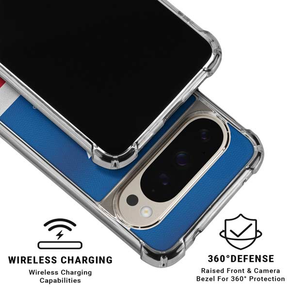 NHL New York Rangers Jersey Pixel 9 Pro XL Clear Case
