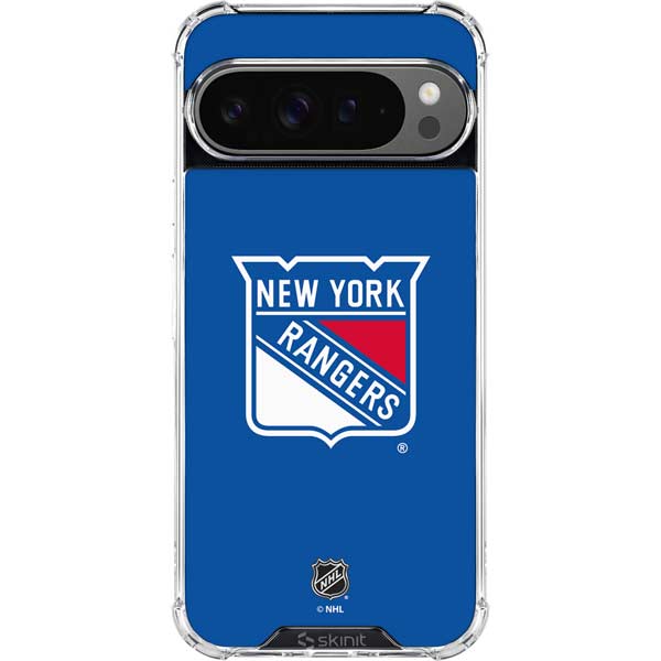 NHL New York Rangers Solid Background Google Pixel 10 Pro XL Clear Case