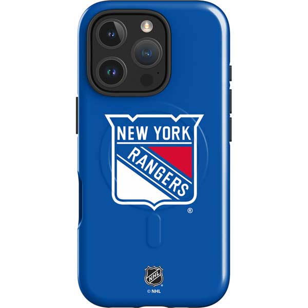 NHL New York Rangers Solid Background iPhone 16 Pro Magsafe Impact Case