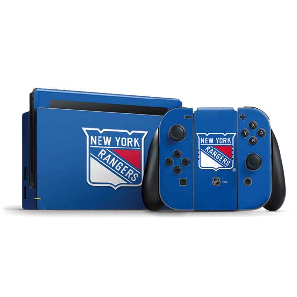 NHL New York Rangers Solid Background Nintendo Skins