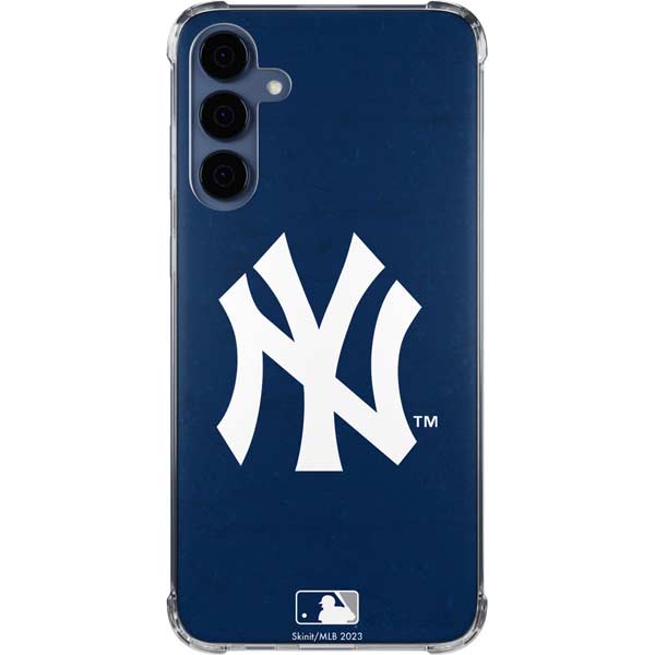 MLB New York Yankees - Solid Distressed Galaxy A35 5G Clear Case
