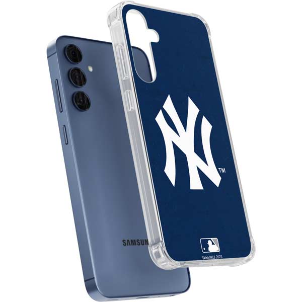 MLB New York Yankees - Solid Distressed Galaxy A35 5G Clear Case