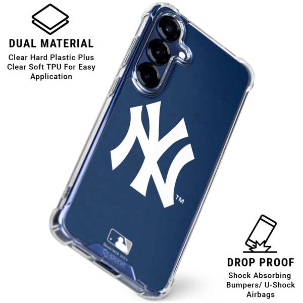 MLB New York Yankees - Solid Distressed Galaxy S25 Plus Clear Case
