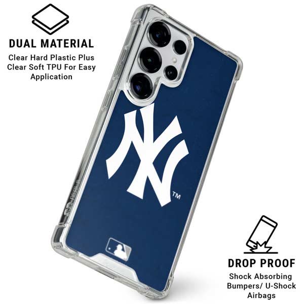 MLB New York Yankees - Solid Distressed Galaxy S25 Ultra Clear Case