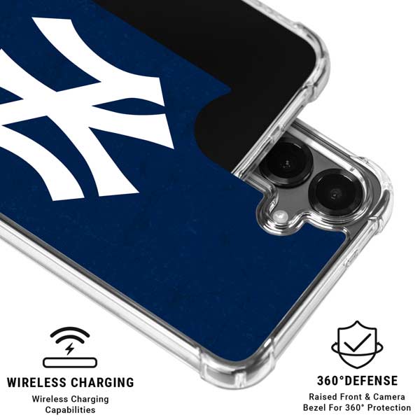 MLB New York Yankees - Solid Distressed Galaxy S26 Clear Case