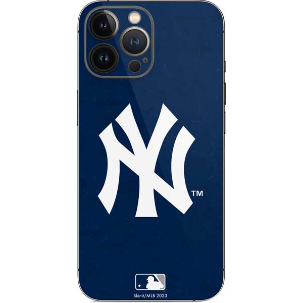 MLB New York Yankees - Solid Distressed iPhone 15 Pro Max Skin
