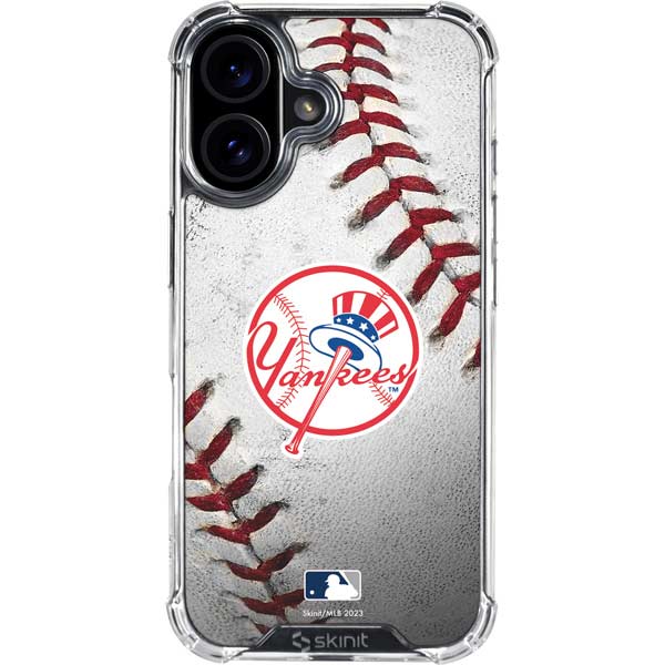 MLB New York Yankees Game Ball iPhone 16 Plus Clear Case