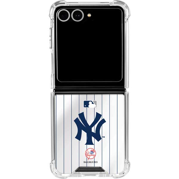 MLB New York Yankees Home Jersey Galaxy Z Flip7 Clear Case